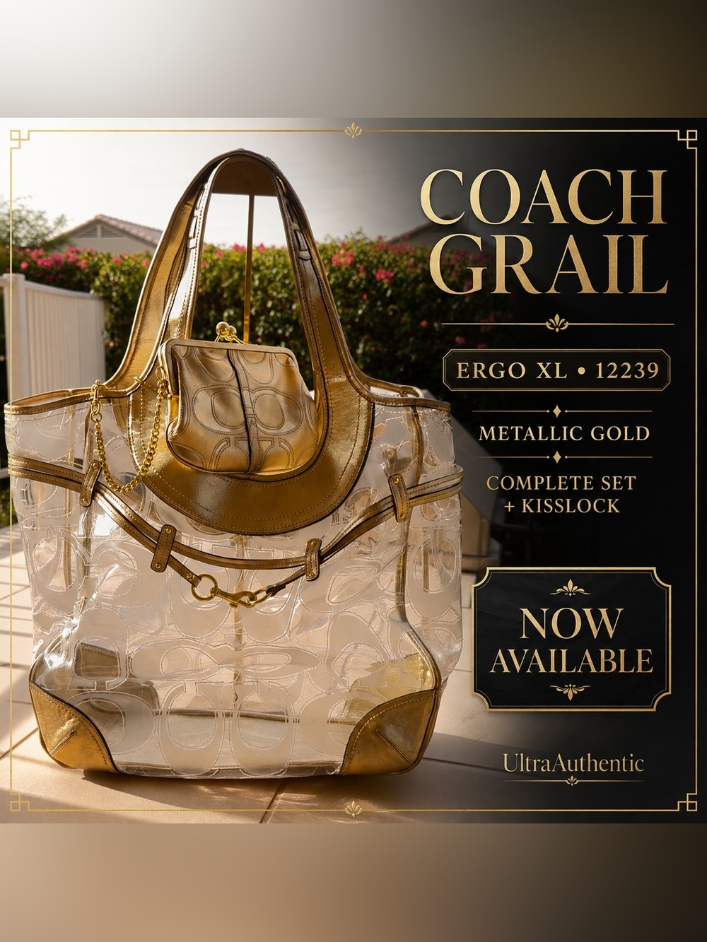 Coach Ergo XL Signature Clear Tote — Style 12239